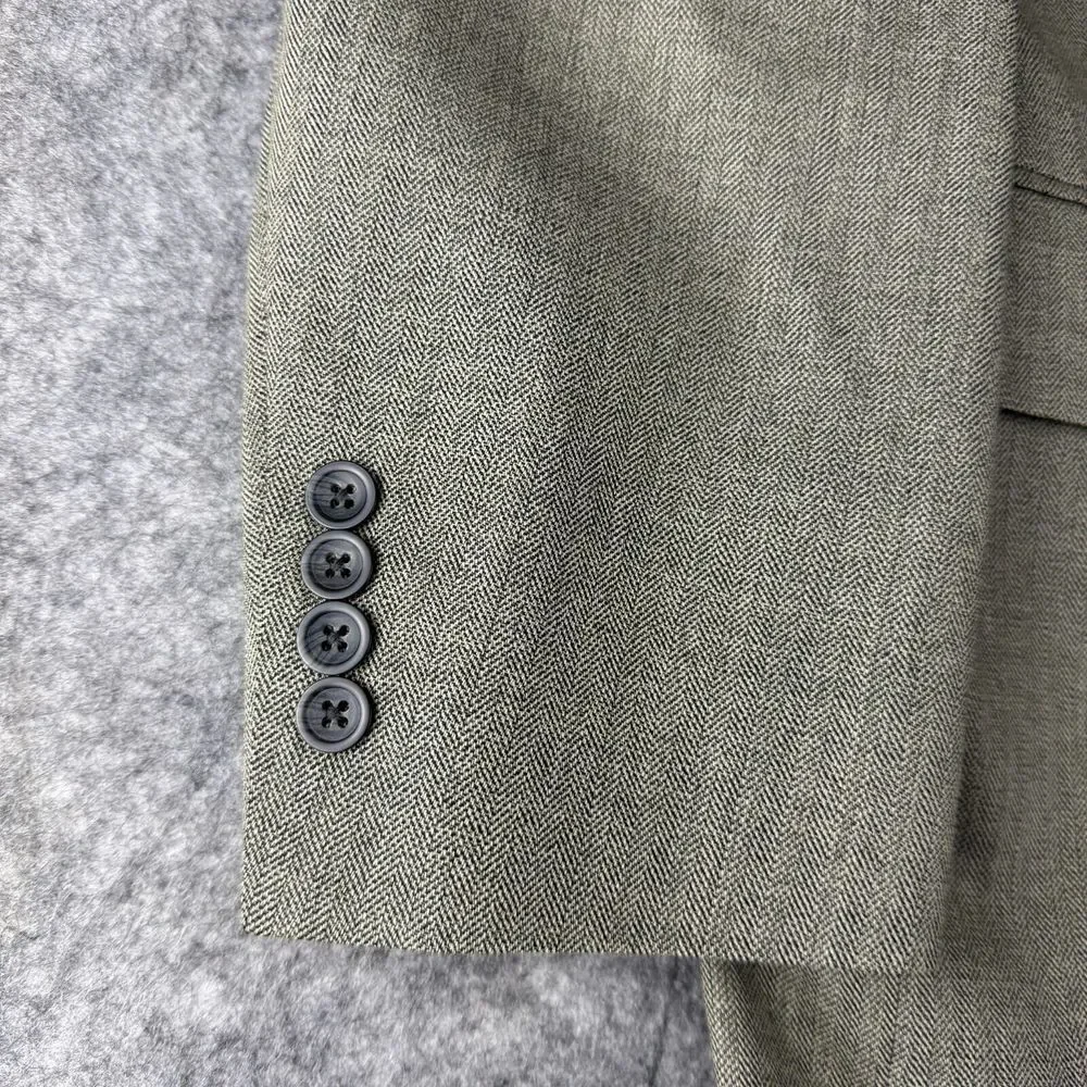 OSCAR DE LA RENTA 100% Wool Sports Coat Blazer 44L‎ Khaki Tan Academia Preppy